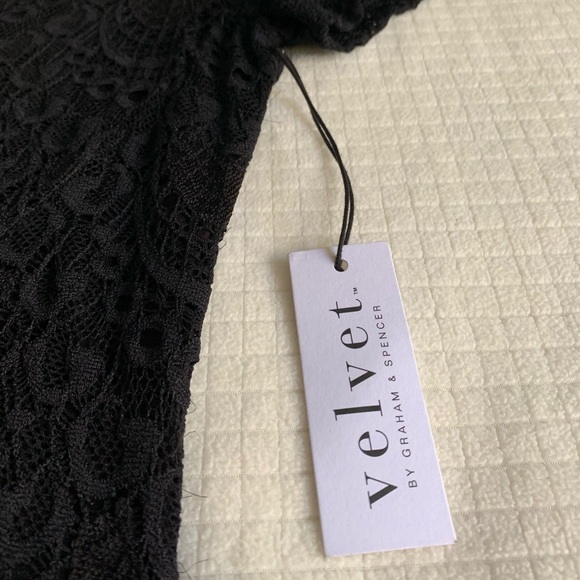 NWT Velvet by G&S black lace dress - Picture 12 of 14